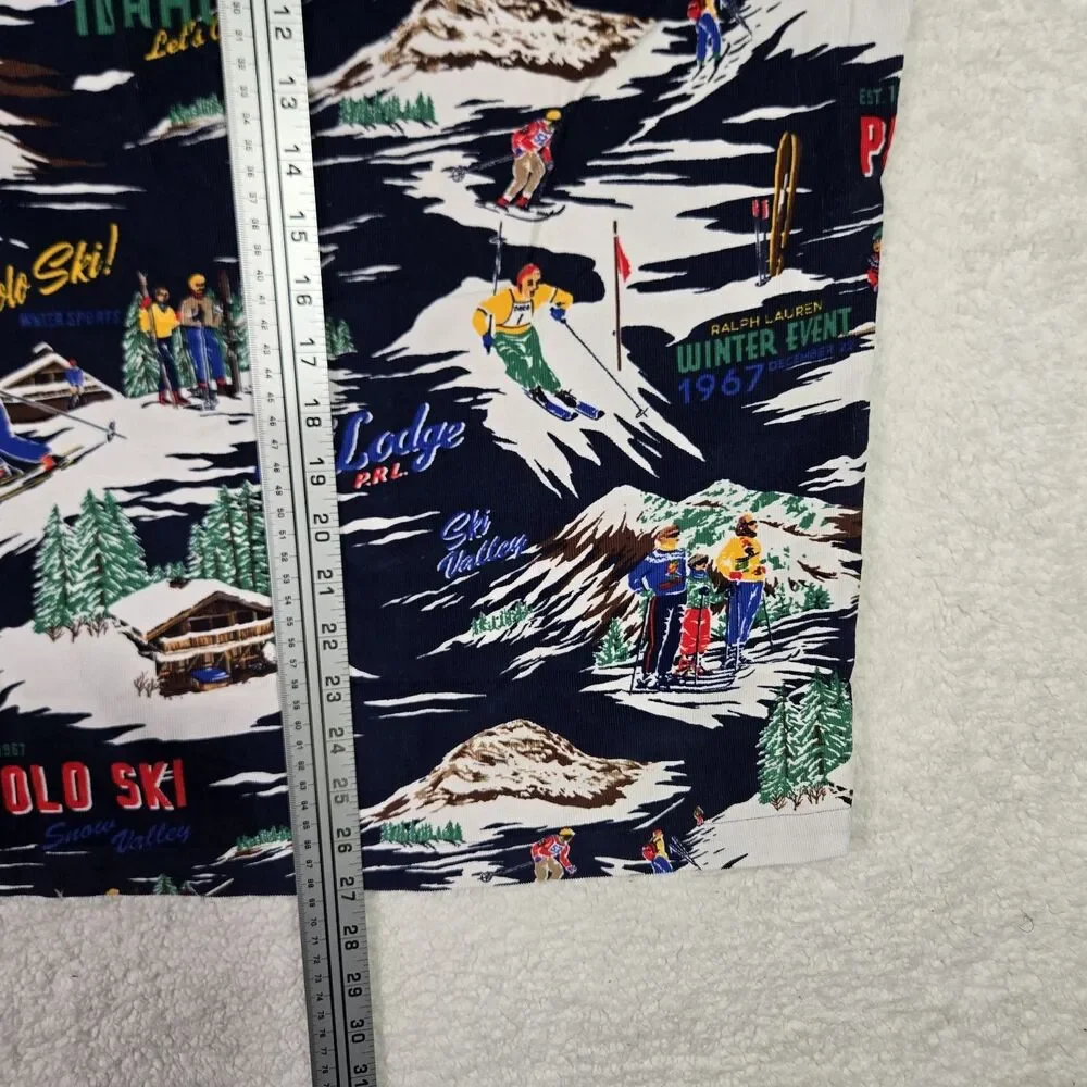 Polo Ralph Lauren Mens Small Corduroy 1967‎ Ski Christmas Shirt Hi Tech Snow S